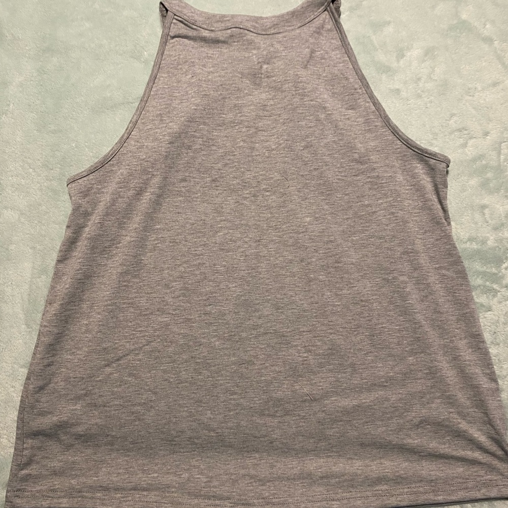 Pink and Gray Pleated Tank Tops with Blouses Style - Picture 6 of 10